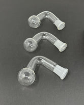 14MM Female Clear Bend Glass on Glass Oil Burner